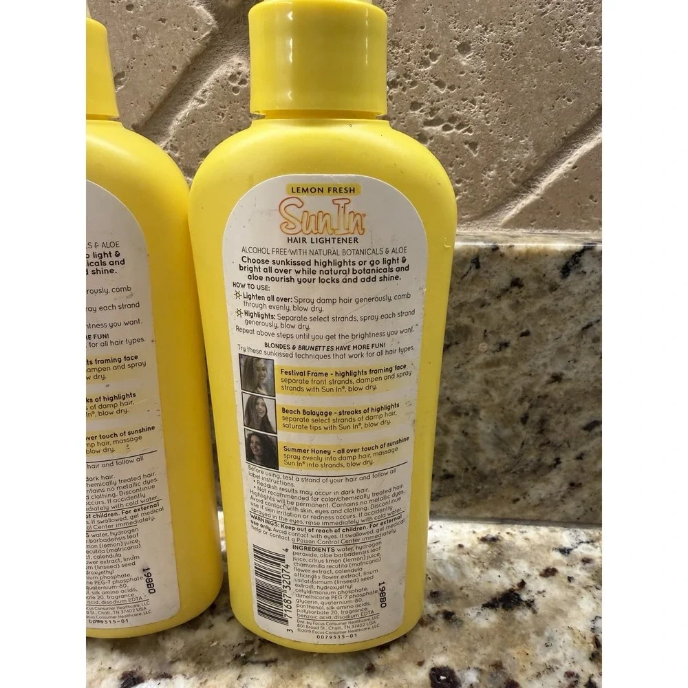 NEW Sun-In Hair Lightener,‎ Lemon Fresh 4.7 fl oz Lot of 2
